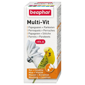 Beaphar Multi-vit Papegaai en Grote Parkieten voedingssupplement vogel