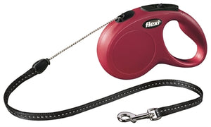 Flexi Rollijn Classic Cord Rood hondenhalsband hondenriem