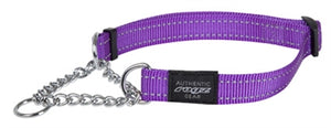 Rogz For Dogs Fanbelt Halfslip Halsband Paars hondenhalsband hondenriem nylon 20 MMX34-56 cm