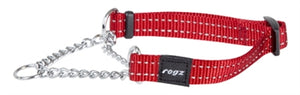 Rogz For Dogs Snake Halfslip Halsband Rood hondenhalsband hondenriem nylon 16 MMX32-44 cm