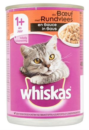 Whiskas Blik Adult Rund in Saus kattenvoer natvoer 12x400 gr