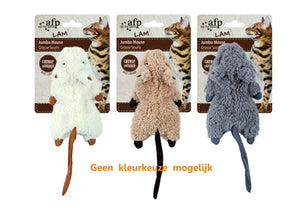 Afp Jumbo Muis Crinkle Lamswol Met Catnip Assorti kattenspeelgoed