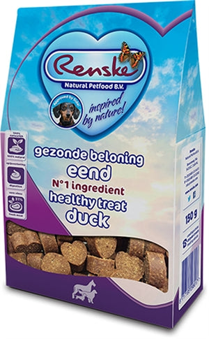 Renske Gezonde Beloning Hartjes Eend hondenkoekjes 150 gr