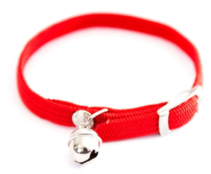 Martin Halsband Kat Elastisch Nylon Rood halsbanden lijnen 30x1 cm