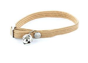 Martin Halsband Kat Elastisch Nylon Beige halsbanden lijnen 30x1 cm