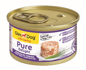Gimdog Little Darling Pure Delight Kip / Tonijn hondenvoer natvoer 12x85 gr