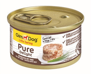 Gimdog Little Darling Pure Delight Kip / Rund hondenvoer natvoer 12x85 gr