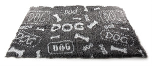 Martin Vetbed Dog Print Grijs / Wit Gerecycled hondenmand