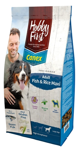 Hobbyfirst Canex Adult Fish & Rice Maxi hondenvoer droogvoer 12 kg