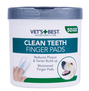Vets Best Clean Teeth Finger Pads vachtverzorging hond 50 st