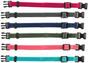 Trixie Puppy Halsbandset Fuchsia/Grafiet/Indigo/Groen/Koraal/Blauw hondenhalsband hondenriem nylon 22-35 cm 6 st
