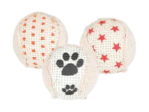 Trixie Ratel Ballen Jute kattenspeelgoed 5x5X5 cm 3 st