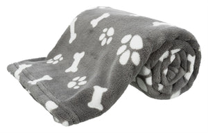 Trixie Hondendeken Kenny Fleece Bot / Pootjes Grijs hondenmand