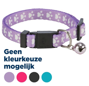 Trixie Halsband Kat Print Poot Elastisch Assorti halsbanden lijnen nylon