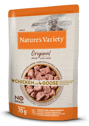 Natures Variety Original Pouch Chicken / Goose kattenvoer natvoer 12x70 gr