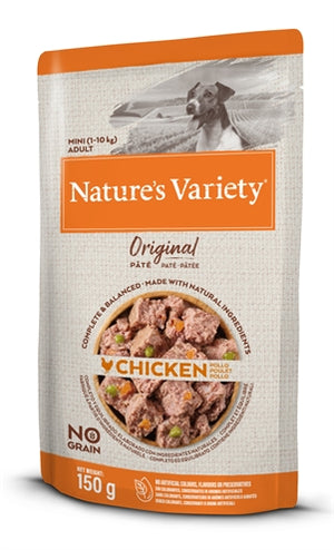 Natures Variety Original Mini Pouch Chicken hondenvoer natvoer 8x150 gr
