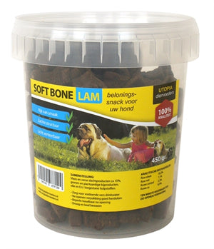 Utopia Diertotaal Soft Bones Lam hondensnacks zacht 450 gr