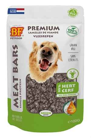 bf Petfood Meat Bars Hert hondensnacks kauwsnack 100 gr