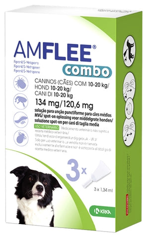 KRKA AMFLEE COMBO SPOT ON HOND 10-20 KG134 MG 3 PIP