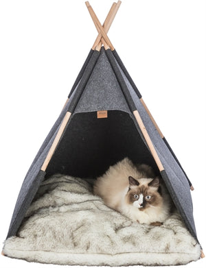 Trixie Schuilplaats Tipi Vilt Antraciet hondenmand 70x70x70 cm