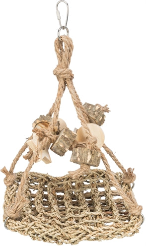 Trixie Schommel Zeegras vogelspeelgoed 19x19 cm