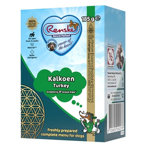 Renske Vers Bereide Maaltijd Kalkoen Graanvrij hondenvoer natvoer 24x185 gr
