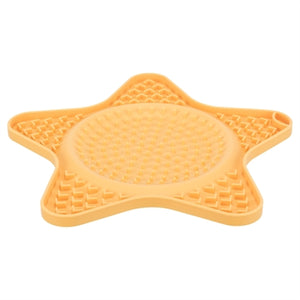 Trixie Lick'n'snack Mat Ster Siliconen Geel voerbak hond 23,5 cm