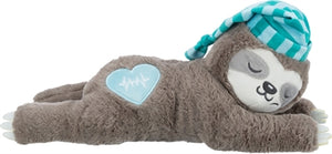 Trixie Pluche Luiaard Grijs Met Heartbeat Voor Puppy hondenspeelgoed 34 cm