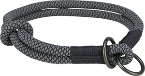 Trixie Halsband Hond Soft Half-slip Zwart / Grijs hondenhalsband hondenriem