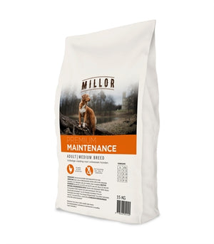 Millor Extruded Adult Maintenance Medium Breed hondenvoer droogvoer 15 kg