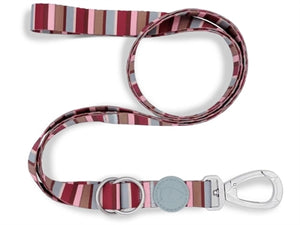 Morso Hondenriem Verstelbaar Gerecycled Skyline Rood / Roze hondenhalsband nylon