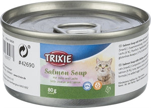 Trixie Zalm Soep Kip / Zalm Glutenvrij kattenvoer natvoer 80 gr