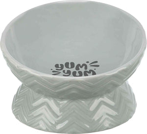 Trixie Verhoogde Voerbak / Waterbak Keramiek Grijs hond 350 ml 17 cm