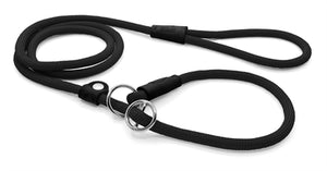 Morso Hondenriem Retrieverlijn Soft Rope Gerecycled Zwart hondenhalsband 170x1 cm