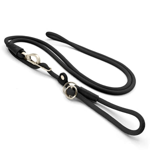 Morso Hondenriem Retrieverlijn Hands Free Soft Rope Gerecycled Zwart hondenhalsband 260x1 cm