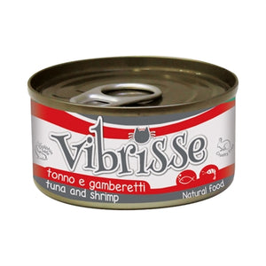 Vibrisse Cat Tonijn / Garnalen kattenvoer natvoer 24x70 gr