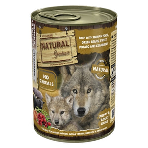 Natural Greatness Beef / Iberian Pork / Sweet Potatoes hondenvoer natvoer 400 gr