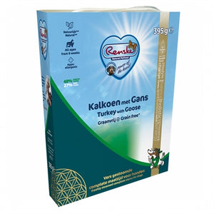 Renske Vers Gestoomd Vlees Kalkoen Met Gans Graanvrij hondenvoer natvoer 10x395 gr