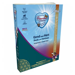 Renske Vers Gestoomd Vlees Eend Met Hert Graanvrij hondenvoer natvoer 10x395 gr