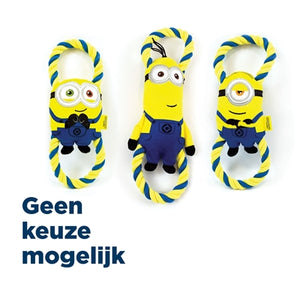 Minions Pluche Bob / Stuart / Kevin Aan Flostouw hondenspeelgoed 28 cm