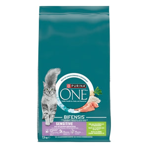 Purina One Sensitive Kalkoen / Rijst kattenvoer droogvoer 7,5 kg