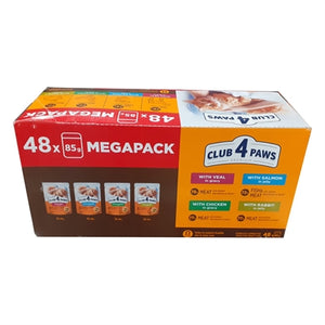 Club 4 Paws Megapack kattenvoer natvoer 48x85 gr