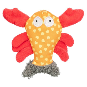 Trixie Kreeft Stof / Pluche Met Kattenkruid / Catnip Oranje kattenspeelgoed 9 cm