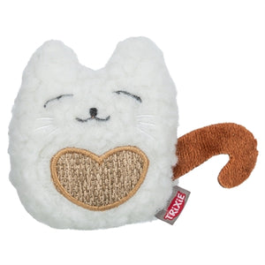 Trixie Kat Stof / Pluche Met Kattenkruid / Catnip Wit / Beige kattenspeelgoed 8 cm