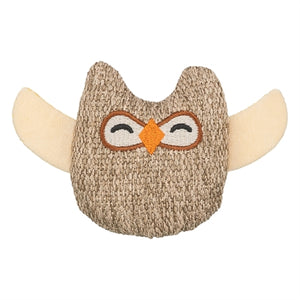 Trixie Uil Stof / Pluche Met Kattenkruid / Catnip Beige kattenspeelgoed 8 cm