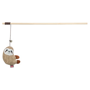 Trixie Kattenhengel Luiaard Hout / Pluche Met Kattenkruid / Catnip kattenspeelgoed 38 cm