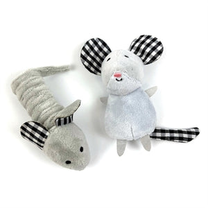 Happy Pet Tabby Patch Muizen kattenspeelgoed 11 cm en 9 cm