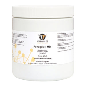 de Groene os Fenegriek Mix Hond / Kat voedingssupplement 300 gr