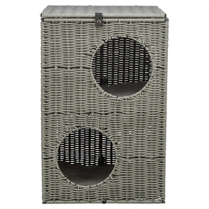 Trixie Kattenmand Amalia Hoekig Polyrattan Grijs 37x35x57 cm