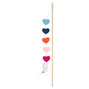 Trixie Kattenhengel Hartjes Met Catnip Vilt / Hout kattenspeelgoed 48 cm